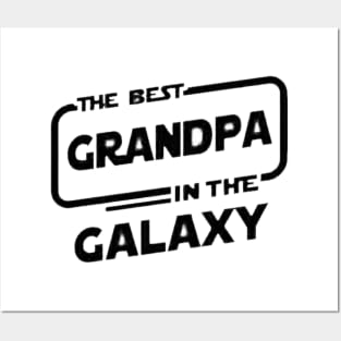 the best grandpa in the galaxy black Posters and Art